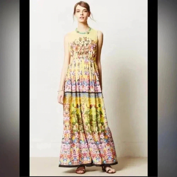 Anthropologie | Ranna Gill | Lore Maxi Dress | Pleated | size XS - Picture 1 of 9